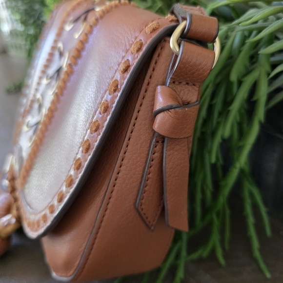 Foley & Corinna Sarabi Saddle Bag In Honey Brown Leather With Tassels - Picture 3 of 10
